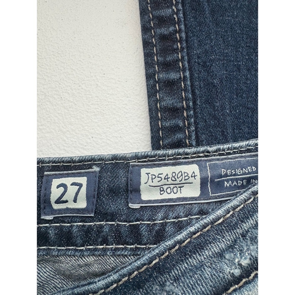 Miss Me Bootcut Jeans Embellished Pockets Dark Wash Denim Womens Size 27 - Picture 6 of 10